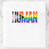 Primaire vlag voor menselijke inclusiviteit rechthoekige sticker (Tas)