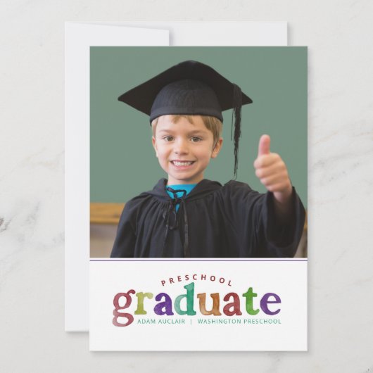 Primaire Waterverf geschilderd voorschoolse Afstud Kaart (Voorkant)