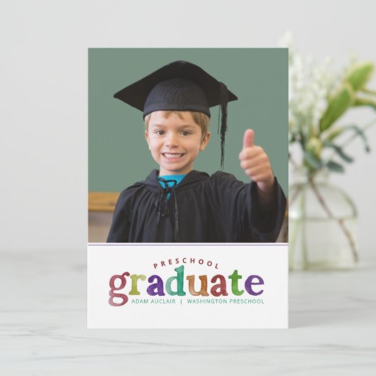 Primaire Waterverf geschilderd voorschoolse Afstud Kaart (Staand voorkant)
