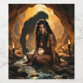 Primal Cave Charm no 5 (in serie van 14) Wijn Etiket (Enkel label)