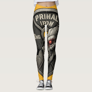 Primal Iron Wolf Gym Gewicht Platen Grafische T-Sh Leggings