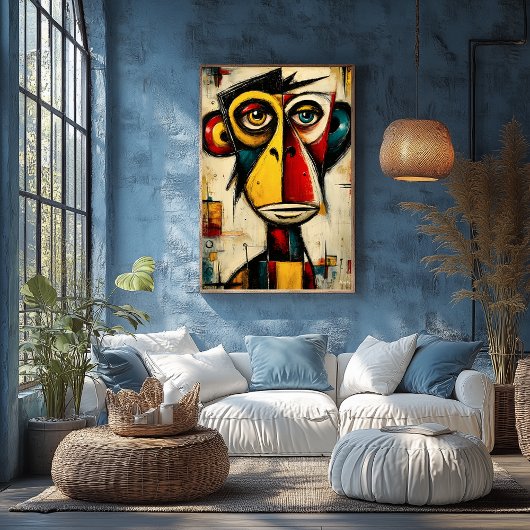 Primal Mirror Contemporary Abstract Expressionism Poster