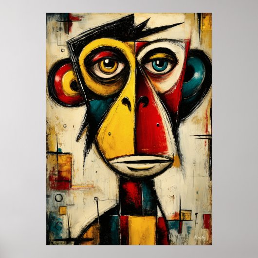 Primal Mirror Contemporary Abstract Expressionism Poster (Voorkant)