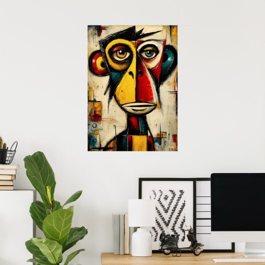 Primal Mirror Contemporary Abstract Expressionism Poster (Thuiskantoor)