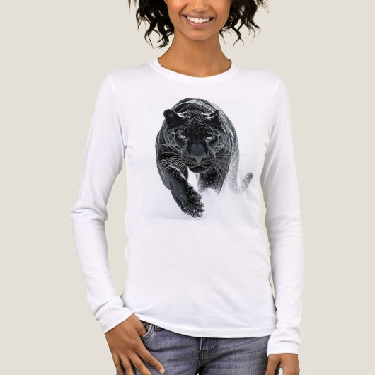 Primal Power 002 – Zwarte Panter Tri-Blend Shirt (Voorkant volledig)