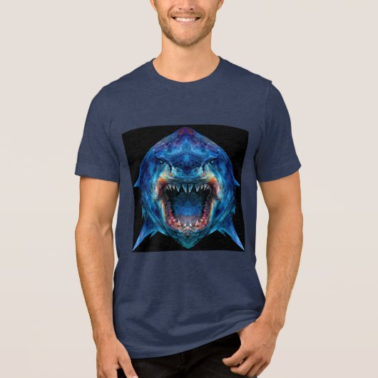Primal Power 011 – Megalodon Tri-Blend Shirt (Voorkant)