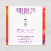 *~* Primal Tribal Oranje Reiki Aztec Shaman Vierkante Visitekaartje (Achterkant)