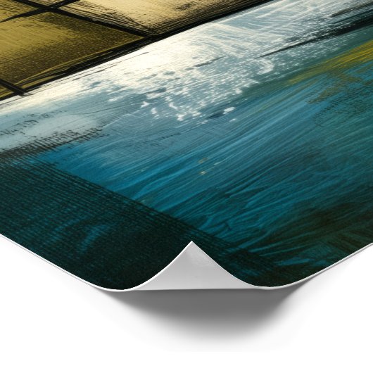 Primal Voyage — Abstract Expressionist Sailboat Poster (Hoek)