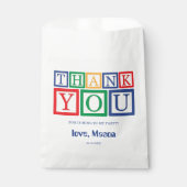 Primary ABC Blocks Thank You Party Bedankzakje (Voorkant)