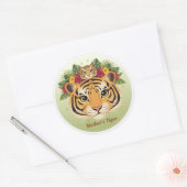 Primary: Cute Mother Tiger and Cub Sticker - Maa b (Envelop)
