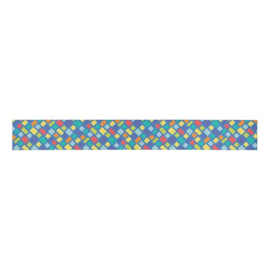 Primary Party Checkerboard Kinderen  Grosgrain Lint (Voorkant)