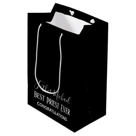 Primaste kleutertjes voor predikant — Eenvoudig pe Medium Cadeauzakje (Voorkant Gekanteld)