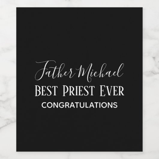 Primaste kleutertjes voor predikant — Eenvoudig pe Wijn Etiket (Enkel label)