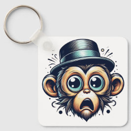 "Primate Panic Monkey" Aluminum Keychain