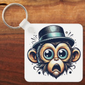 "Primate Panic Monkey" Aluminum Keychain (Voorkant)