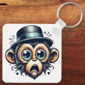 "Primate Panic Monkey" Aluminum Keychain (Achterkant)