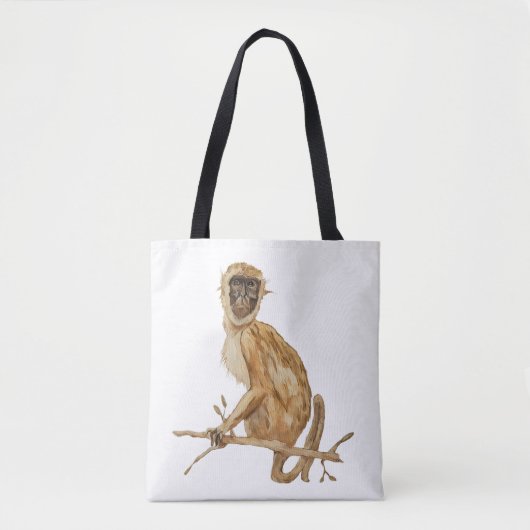 Primate Proclivity Monkey Tote Bag (Voorkant)