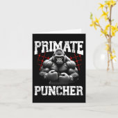 Primate Puncher Boxing Muscular Gorilla Boxer Ape Kaart (Gele Bloem)