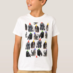 Primate Verjaardag Kaart Gorilla en Chimpansee Cel T-shirt