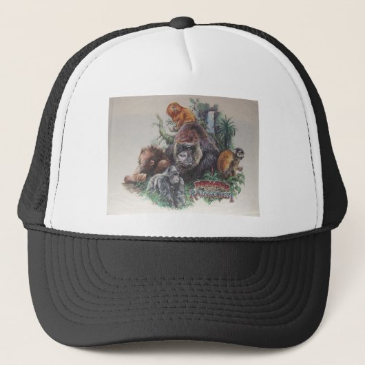Primaten van het regenwoud trucker pet (Voorkant)