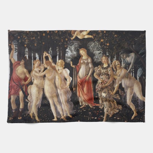 Primavera, Allegorie van de Lente door Sandro Bott Theedoek (Horizontaal)