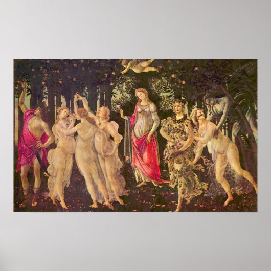 Primavera, Allegory of Spring by Sandro Botticelli Poster (Voorkant)