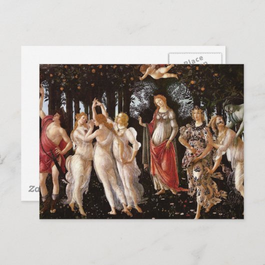 Primavera, Botticelli Briefkaart (Voorkant / Achterkant)