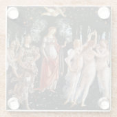 Primavera Botticelli Glazen Onderzetter (Achterkant)