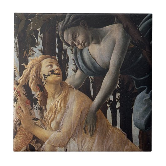 Primavera, Chloris en Zephyrus, Sandro Botticelli Tegeltje (Voorkant)