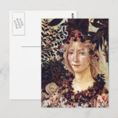 Primavera, detail Flora, Botticelli c. 1482 Briefkaart (Voorkant / Achterkant)