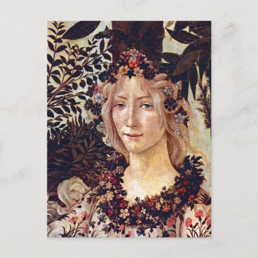 Primavera, detail Flora, Botticelli c. 1482 Briefkaart (Voorkant)