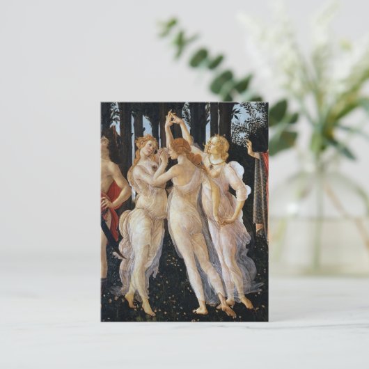 Primavera (detail), Sandro Botticelli, 1482 Briefkaart (Staand voorkant)