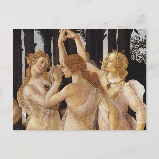 Primavera, drie graties van Sandro Botticelli Briefkaart (Voorkant)