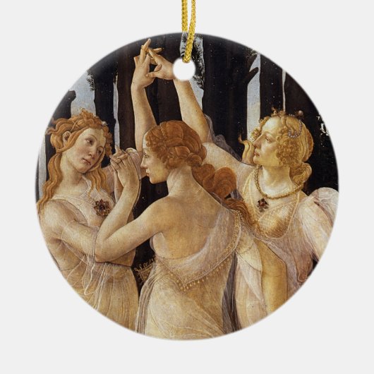 Primavera, drie graties van Sandro Botticelli Keramisch Ornament (Voorkant)