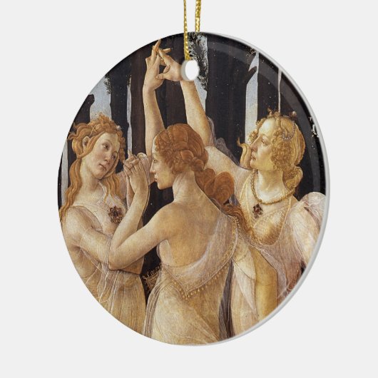 Primavera, drie graties van Sandro Botticelli Keramisch Ornament (Links)