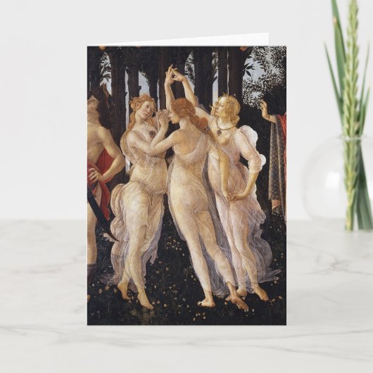 Primavera, Drie vereert, door Sandro Botticelli Kaart (Voorkant)
