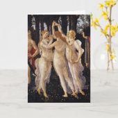 Primavera, Drie vereert, door Sandro Botticelli Kaart (Gele Bloem)