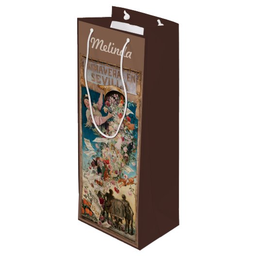 "Primavera en Sevilla", aangepaste naam wijngiftza Wijn Cadeautas (Achterkant Gekanteld)