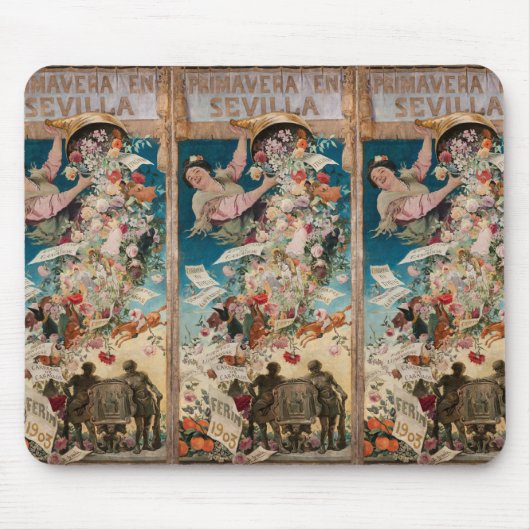 "Primavera en Sevilla" kunst mousepad Muismat (Voorkant)