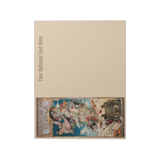 "Primavera en Sevilla"  notitieblokken voor kunst (Linkerzijde)