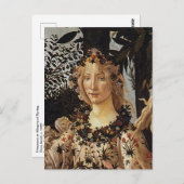 Primavera, Flora detail van Sandro Botticelli Briefkaart (Voorkant / Achterkant)