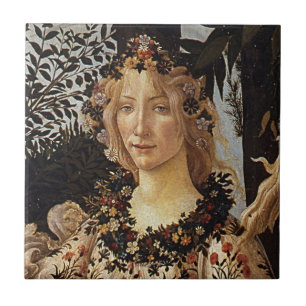 Primavera, Flora detail van Sandro Botticelli Tegeltje