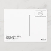 Primavera / Leerlente van Botticelli Briefkaart (Achterkant)