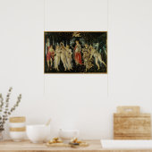Primavera / Leerlente van Botticelli Poster (Keuken)