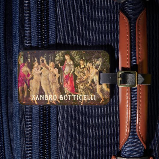 Primavera, Leerlente van Sandro Botticelli Bagagelabel (Voorkant Insitu 4)