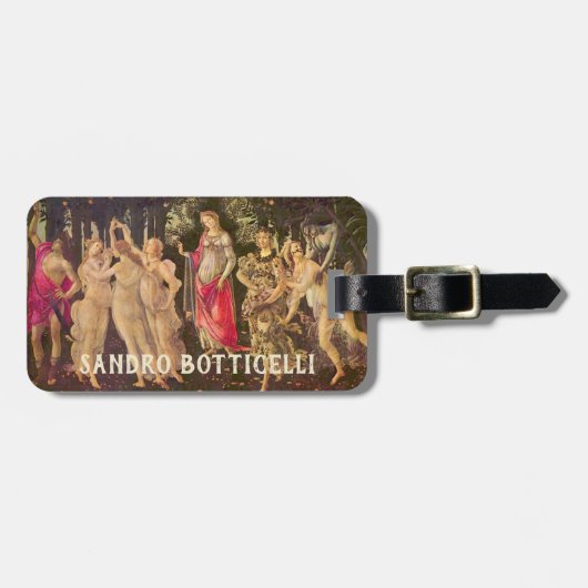 Primavera, Leerlente van Sandro Botticelli Bagagelabel (Voorkant horizontaal)