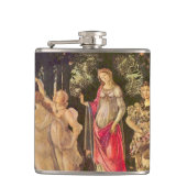 Primavera, Leerlente van Sandro Botticelli Heupfles (Voorkant)