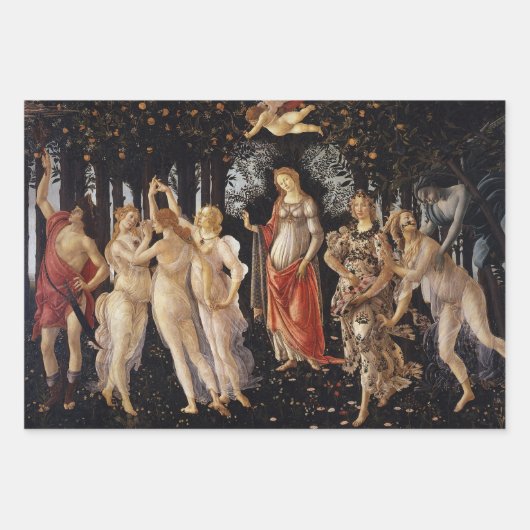 Primavera, Leerlente van Sandro Botticelli Inpakpapier Vel (Voorkant)