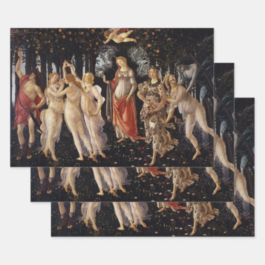 Primavera, Leerlente van Sandro Botticelli Inpakpapier Vel (Set)
