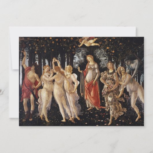 Primavera, Leerlente van Sandro Botticelli Kaart (Voorkant)